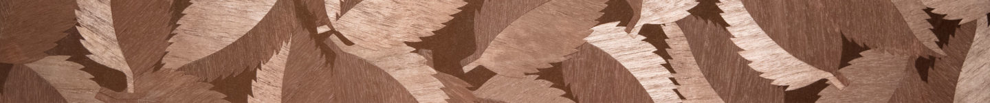 Brown leaf patterned carpet