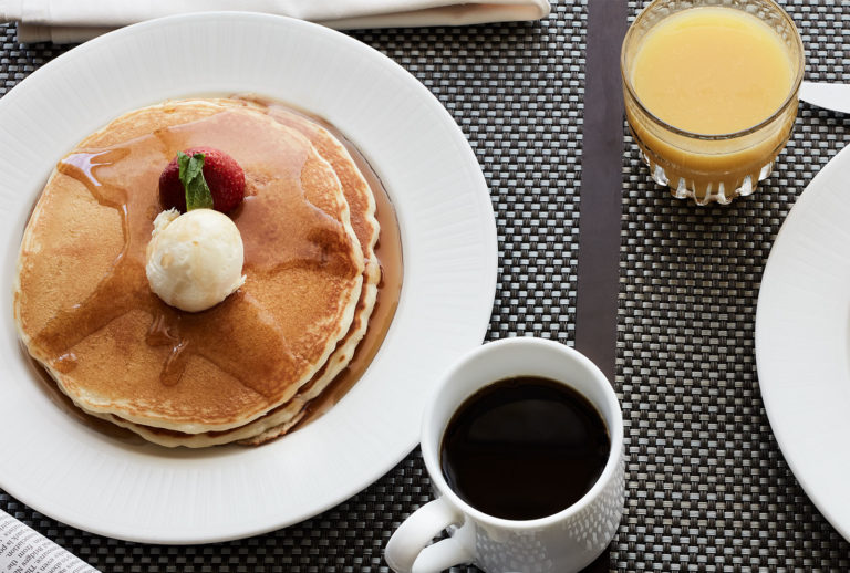 In-Room Dining breakfast at Little America Flagstaff in Arizona