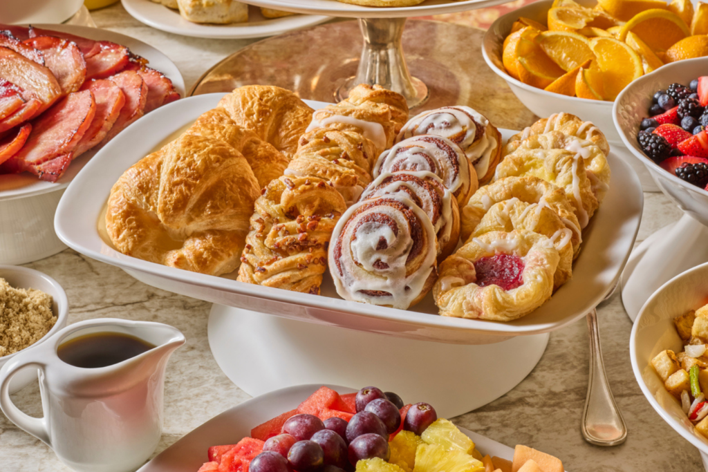brunch buffet display